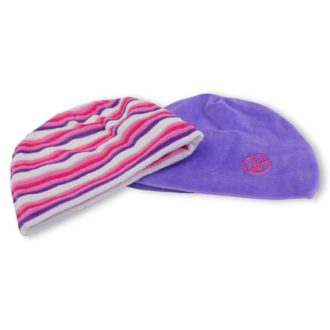 Baby Girls Velvet Beanie (Pack Of 2)