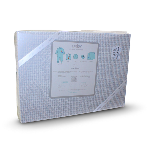 Baby Gift Clothes Box Set – Baby Blue with Cat Print