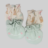 Sleepy Rabbits Baby Mittens (Pack Of 2)