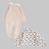 Sleepy Cats Long-Sleeved Baby Footie + Jacket