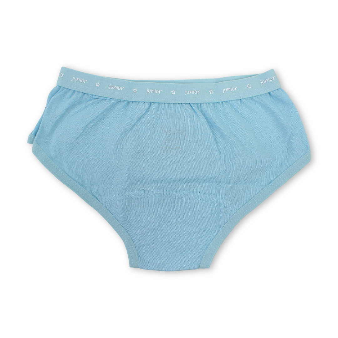 Girls Cotton Pantie – Aqua with Barbie Print
