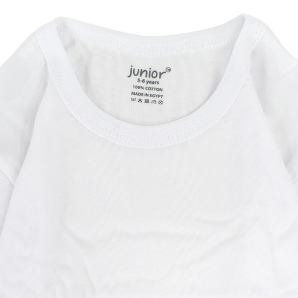 Boys Cotton Long-Sleeved Undershirt – White