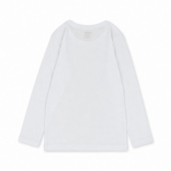 Boys Cotton Long-Sleeved Undershirt – White