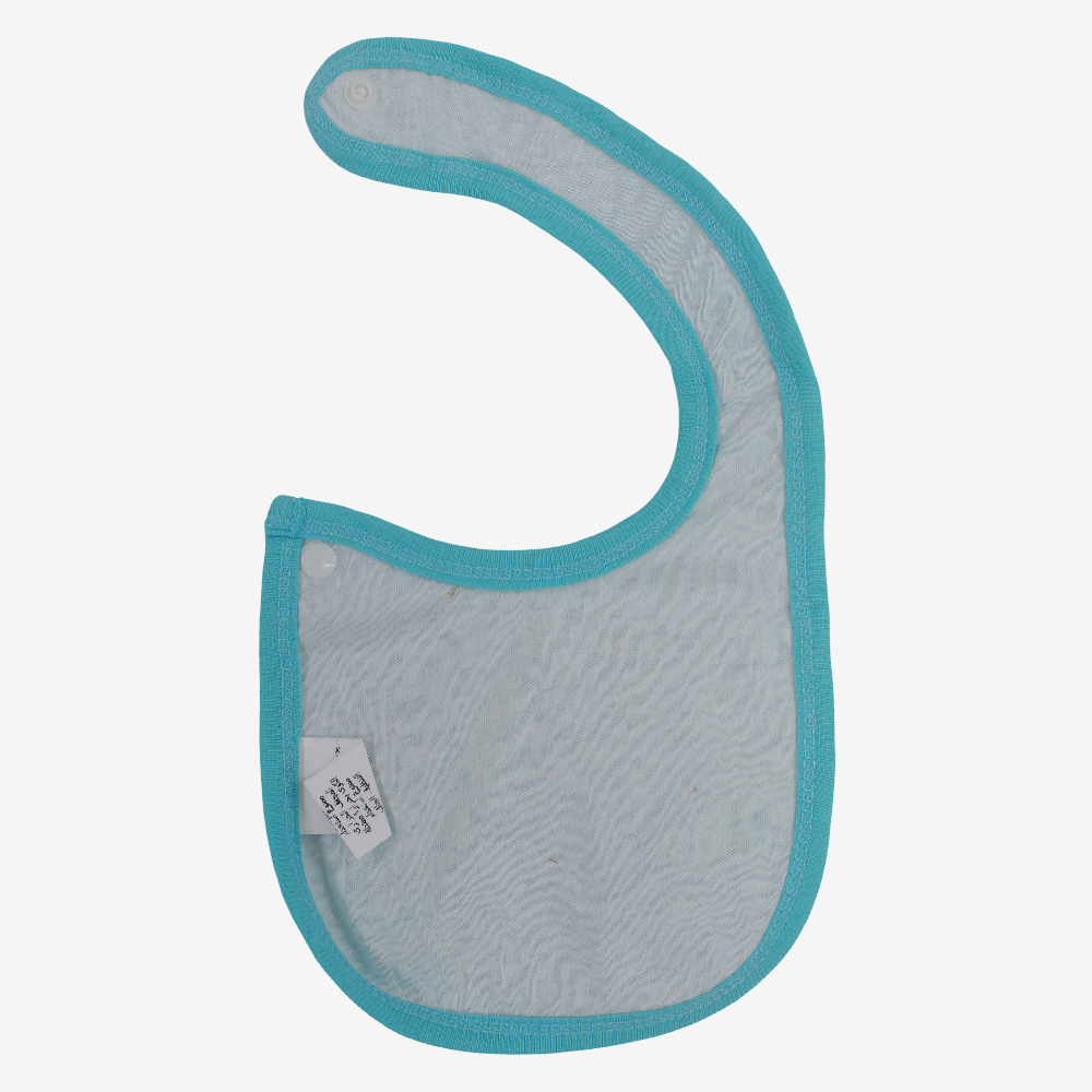 Baby Bib – Aqua with "Good Times" Design