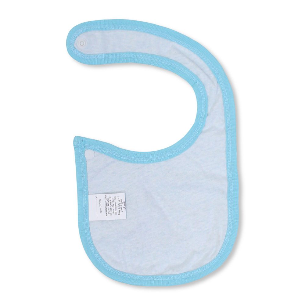 Cotton Baby Bib – Aqua with "Good Times" Design