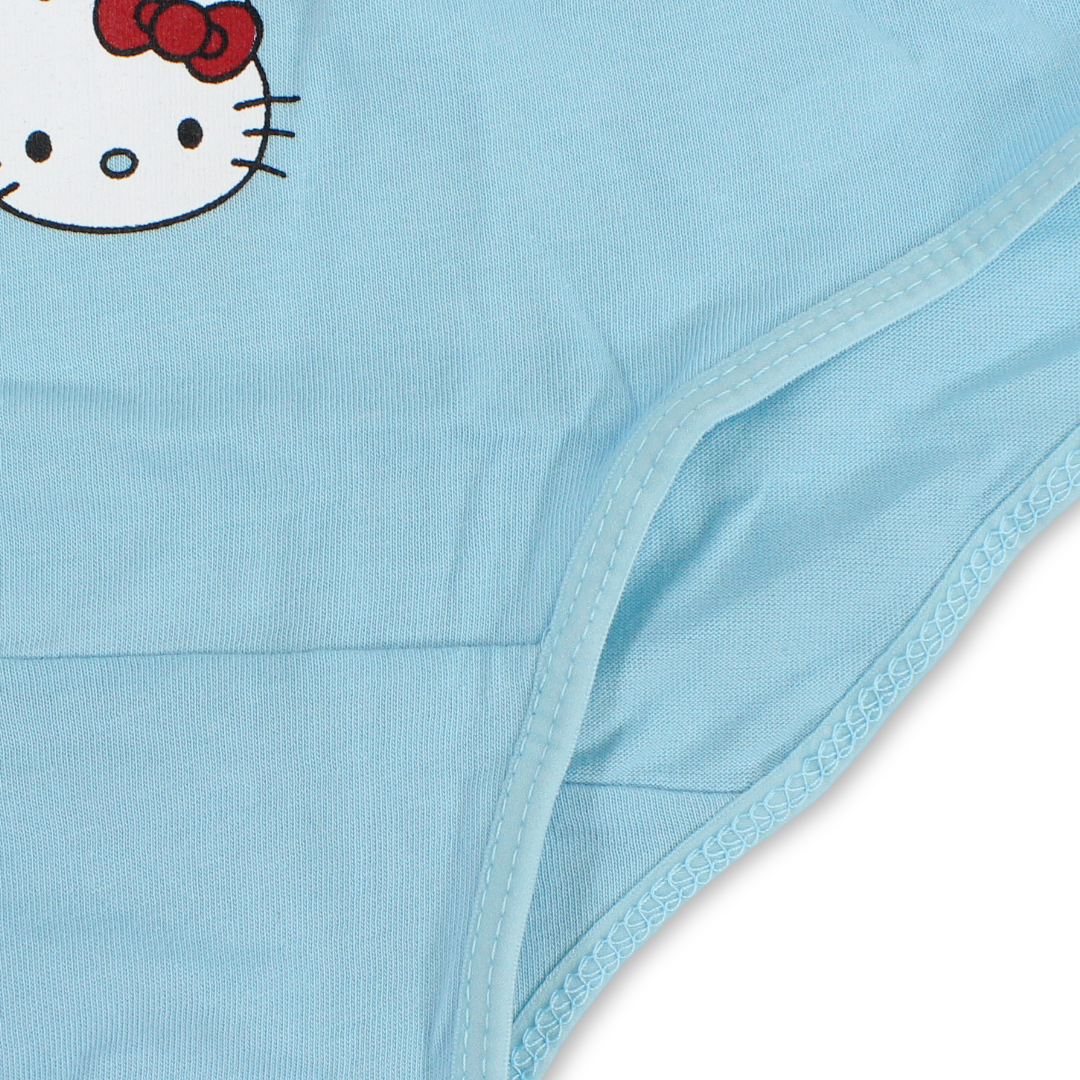 Girls Cotton Pantie – Aqua with Hello Kitty Print