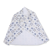 Breastfeeding Cover – White with Arabic Pattern Print