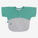 Baby Cotton Bib – Off-White with Mermaid Design