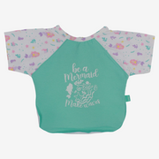 Baby Cotton Bib – Aqua with Mermaid Design