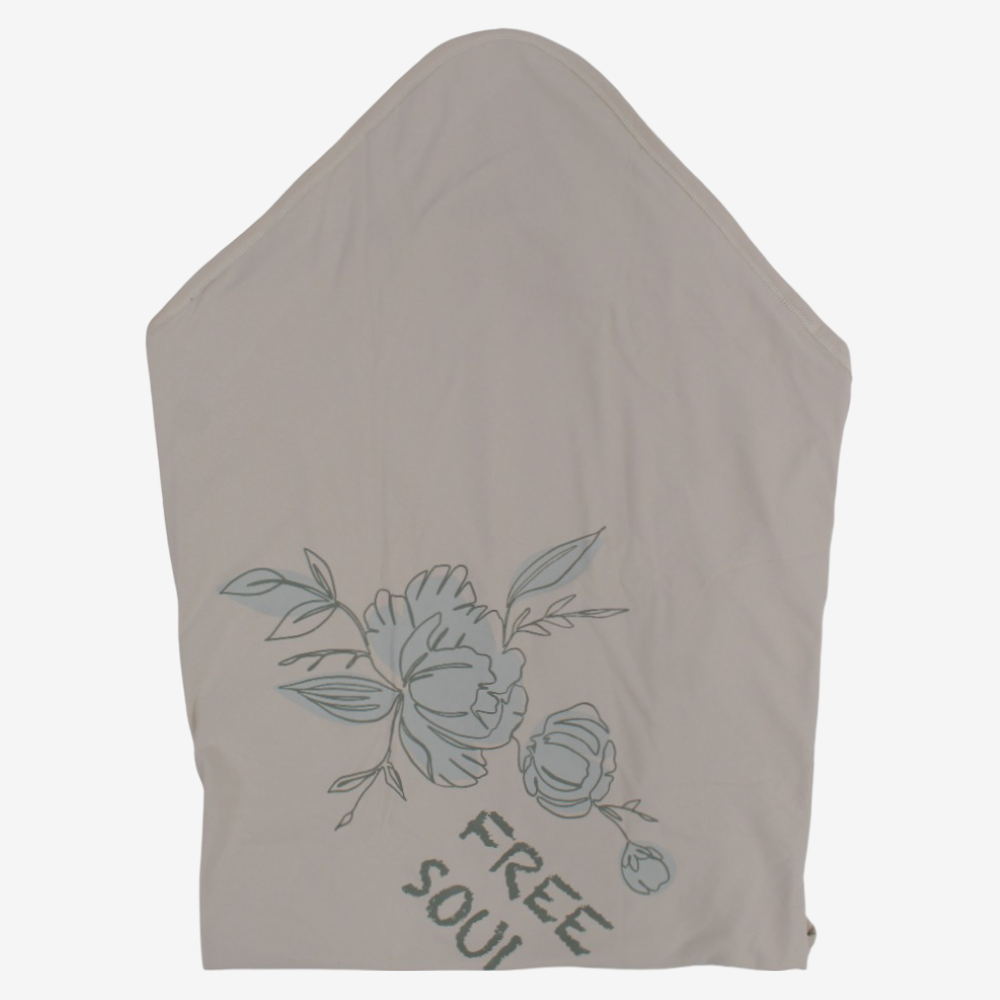 Baby Girls Cotton Blanket – Beige "Free Soul” Design