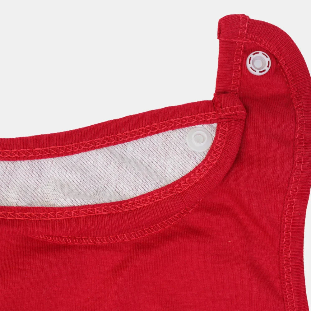 Baby Cotton Bib – Red