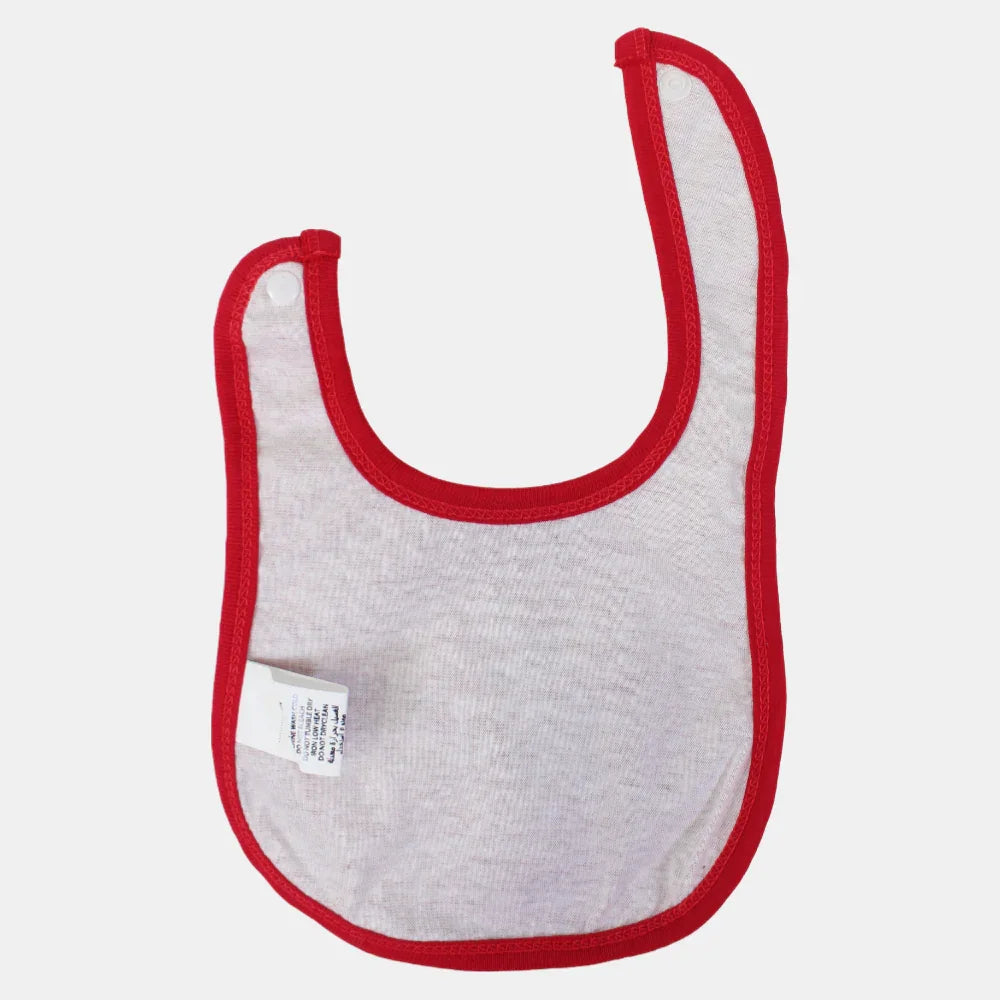 Baby Cotton Bib – Red