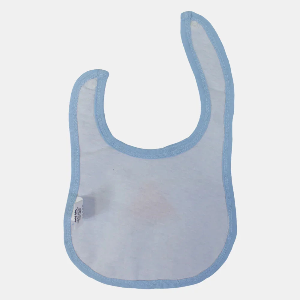 Unisex Baby Cotton Bib – Light Blue “Beach Days”
