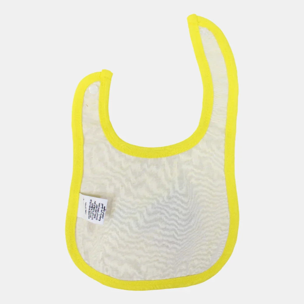 Unisex Baby Cotton Bib – Yellow “Cool Summer”