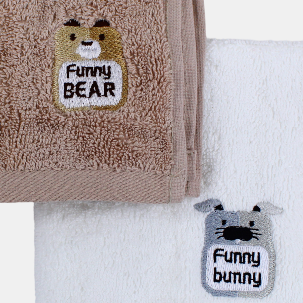 Funny Bear/Bunny Burp Cloth (Pack of 2)