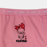 Girls' Cotton Panties – Salmon with Cat Design