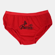 Girls Barbie Cotton Panties – Red