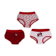 Girls Cotton Pantie – Red with Minnie Mouse Print (Pack of 3)