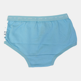 Girls' Cotton Panties – Light Blue Floral Design