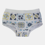 Girls' Cotton Panties – Off-White Floral Design