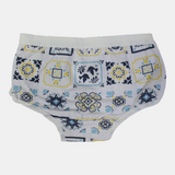 Girls' Cotton Panties – Off-White Floral Design