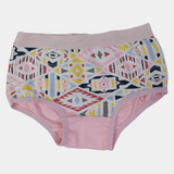 Girls' Cotton Panties – Pink Triangle Print