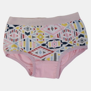 Girls Cotton Panties – Pink Triangular Print