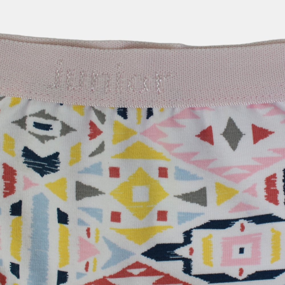 Girls Cotton Panties – Pink Triangular Print