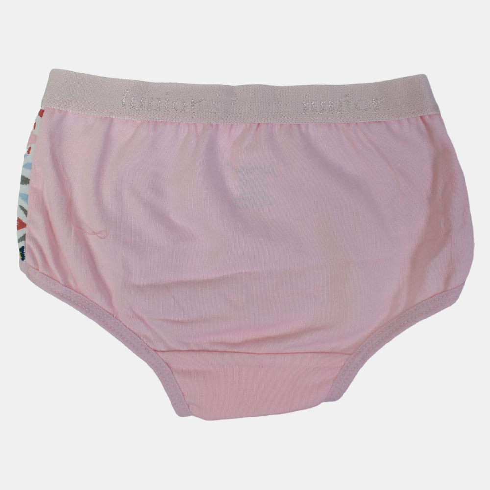 Girls Cotton Panties – Pink Triangular Print