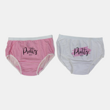 Girls' Cotton Panties – Pink (Pack of 2)