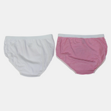 Girls' Cotton Panties – Pink (Pack of 2)