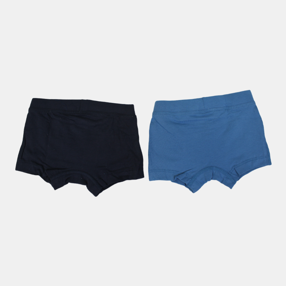 Boys Cotton Boxer Shorts – Petrol & Navy (Pack of 2)