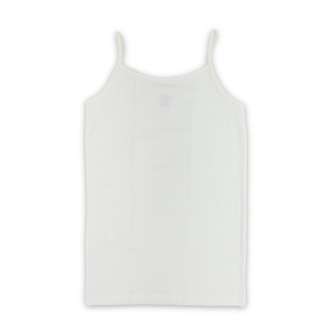 Girls Cotton Sleeveless Undershirt – Off-White