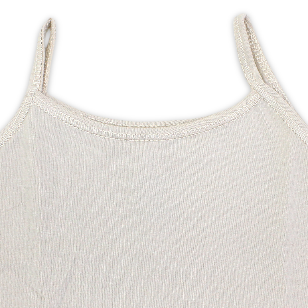 Girls Cotton Sleeveless Undershirt – Beige
