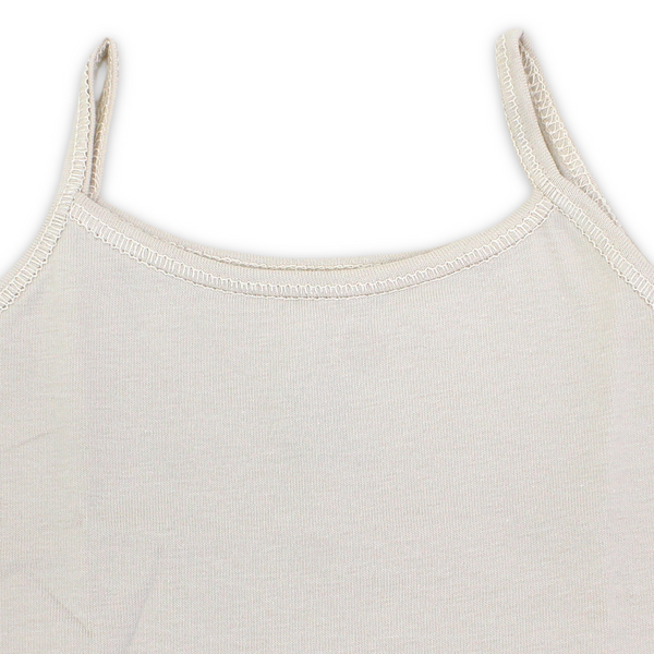 Girls Cotton Sleeveless Undershirt – Beige
