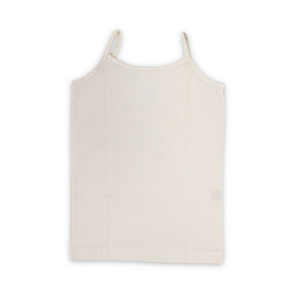 Girls Cotton Sleeveless Undershirt – Beige