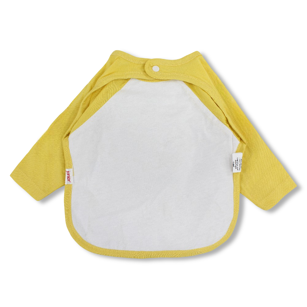Cotton Baby Bib – Yellow with Amusement Park Print