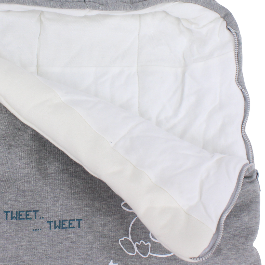 Cotton Baby Carry Nest – Grey with Duck Print