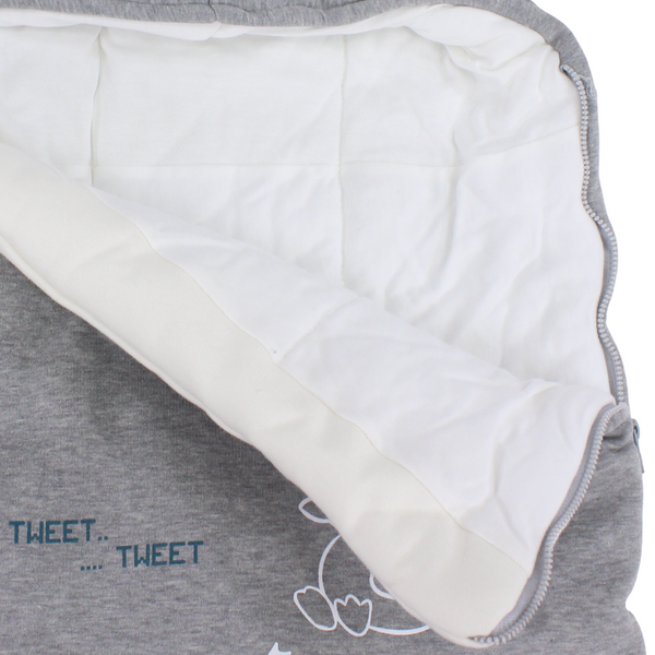 Cotton Baby Carry Nest – Grey with Duck Print