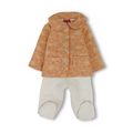 Baby Girls Cotton Pajama – Orange with Circle Print