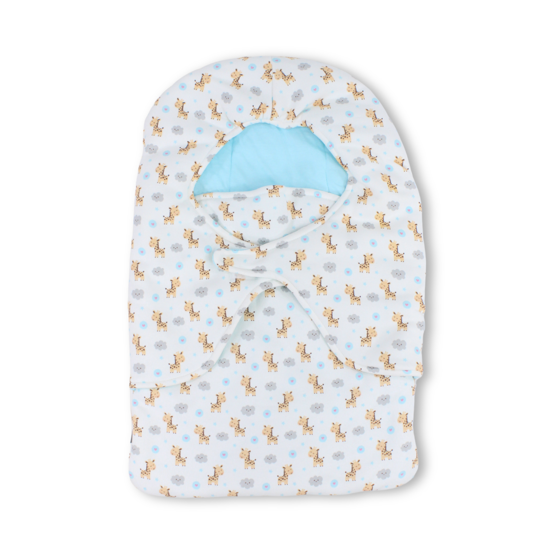 Cotton Baby Port – Off-White with Giraffe Print