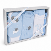 Baby Boys Gift Box Set – Light Blue Elephant Theme - Clothing - Junior