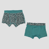 Teal Boxer Shorts (Pack Of 2)