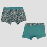 Teal Boxer Shorts (Pack Of 2)