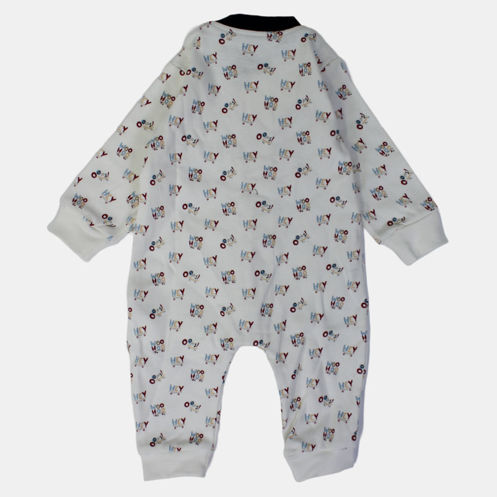 Hey/Oops Long-Sleeved Footless Onesie