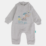 Cycling Elephant Long-Sleeved Footless Onesie