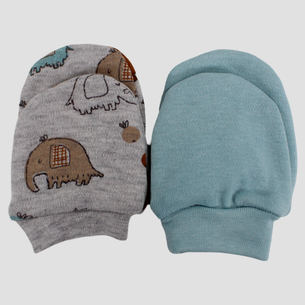 Elephants Baby Mittens (Pack of 2)