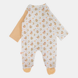 Musical Orange Long-Sleeved Baby Footie