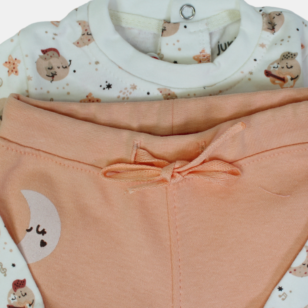 Musical Orange Long-Sleeved Pajama