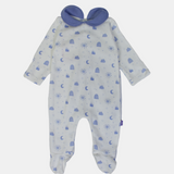 Bluish Long-Sleeved Baby Footie